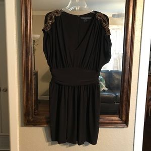 French Connection Embellished Shoulder Dress